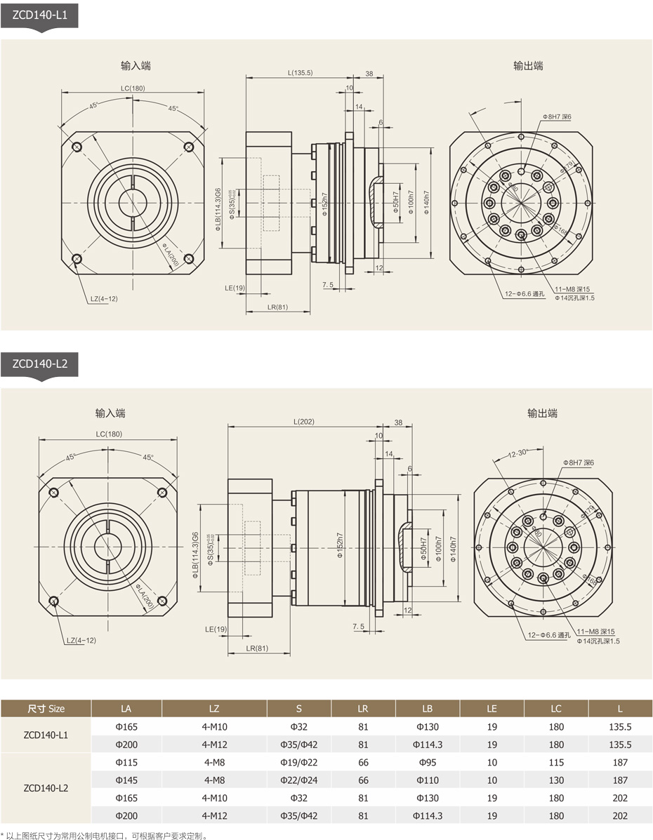 ZCD140盘式精密行星减速机是由卓创精锐厂家供应的外形尺寸.jpg