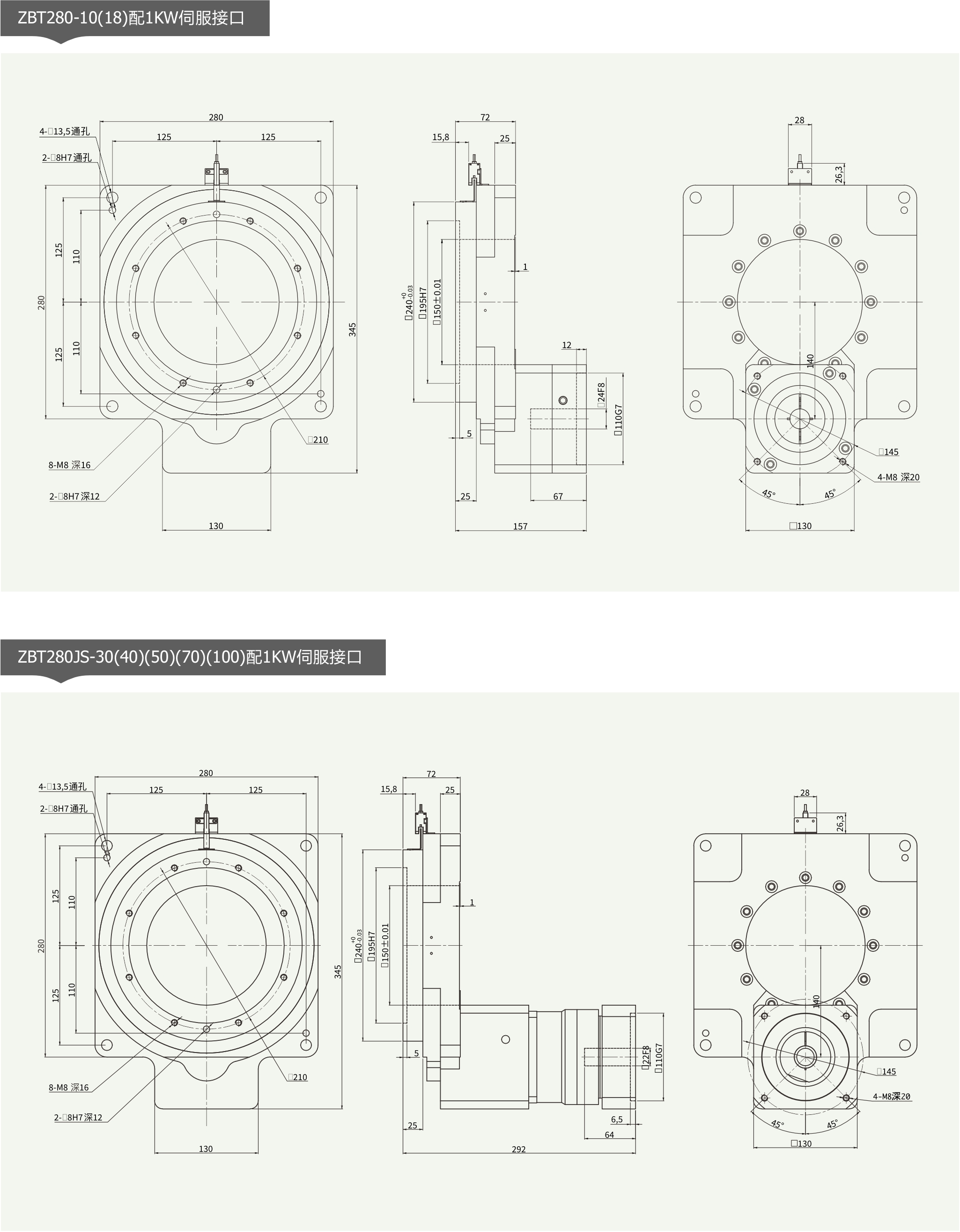 卓创精锐ZBT280大孔径铝壳中空旋转平台配伺服电机、步进电机接口尺寸.jpg